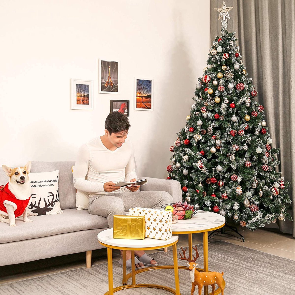 Kunstkerstboom – Premium kwaliteit - realistische kerstboom – duurzaam ‎95 x 95 x 180 cm