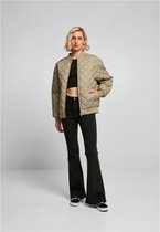 Urban Classics Bomber - S- Oversized Diamond Quilted Green