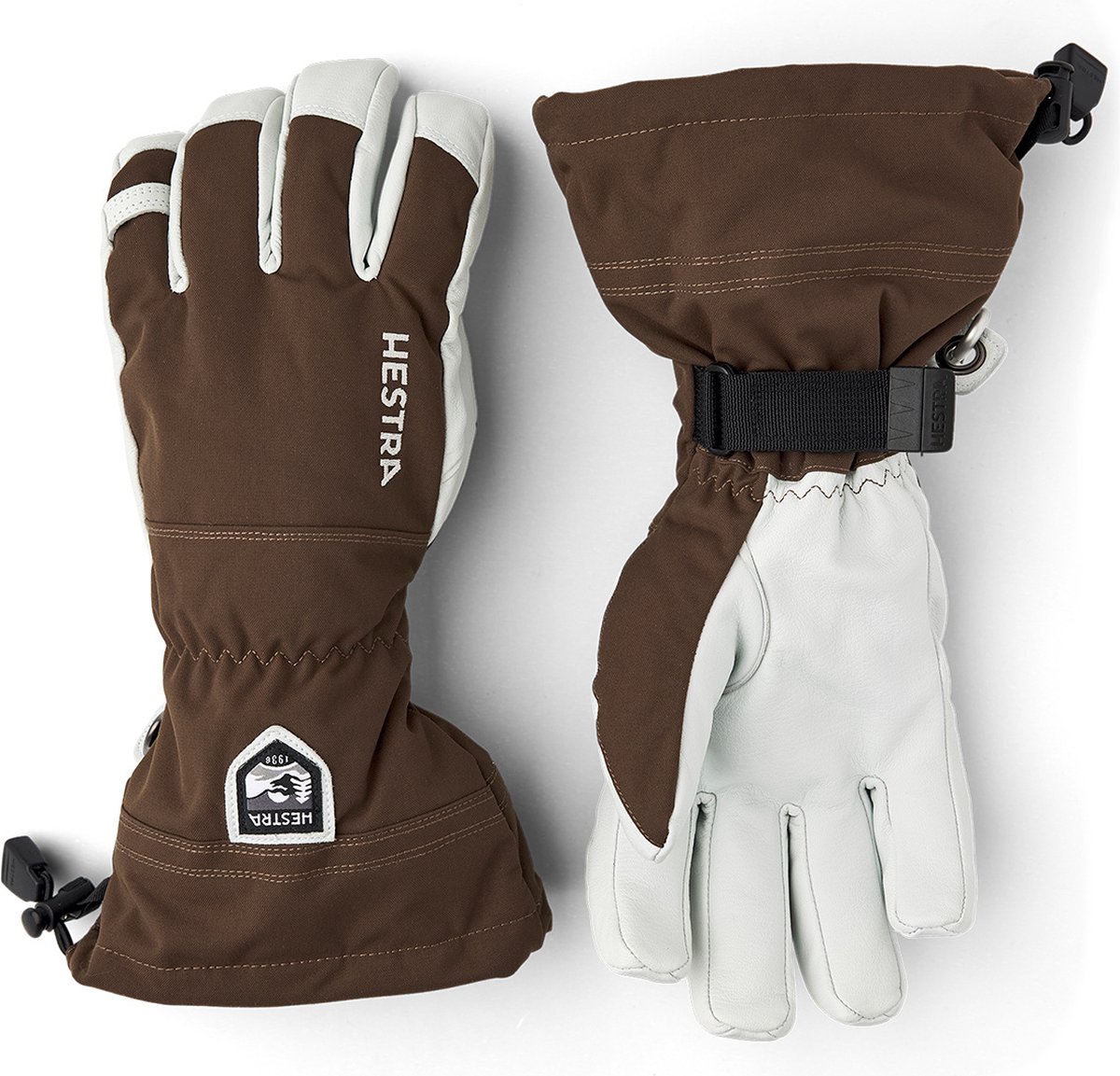 HESTRA ARMY LEATHER HELI SKI 5 finger Espresso Bruin