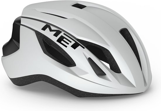 MET Strale Fietshelm - Maat L - White Black Matt Glossy