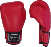 Gants de boxe thaïlandaise Stiel Pro - Cuir - Rouge rétro - 14 oz.