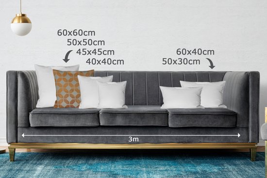 Coussins - Motifs - Or - Luxe - Grijs - 50x50 cm