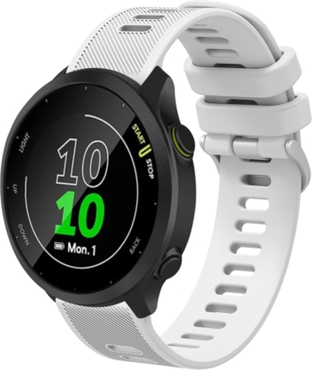 For Garmin Venu 2 Plus 20mm Silicone Twill Watch Band(White)