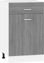 vidaXL Meuble bas avec tiroir Gris Sonoma 50 x 46 x 81,5 cm Bois traité