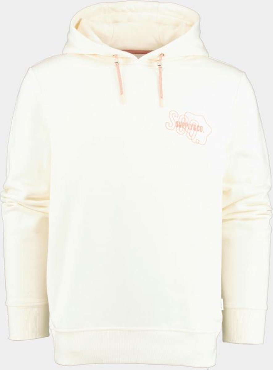Supply & Co. Sweater Beige Far Hoodie With Chestprint 22312FA01/620 cream