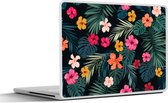 Laptop sticker - 17.3 inch - Jungle - Bladeren - Bloemen - Jongetjes - Meisjes - Kind - 40x30cm - Laptopstickers - Laptop skin - Cover
