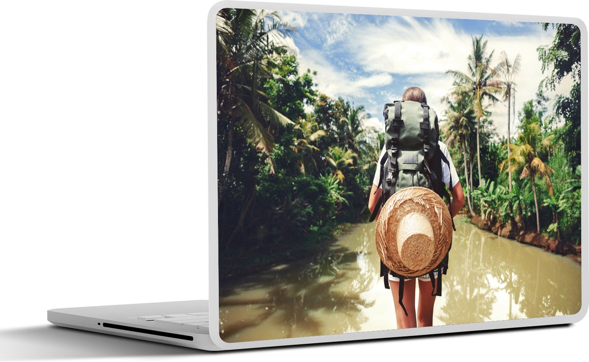 Laptop sticker - 15.6 inch - Jungle - Reizen - Water - 36x27,5cm - Laptopstickers - Laptop skin - Cover