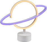 Reality - LED Tafellamp - Tafelverlichting - 1.6W - USB - aansluiting - Rond - Wit - Kunststof