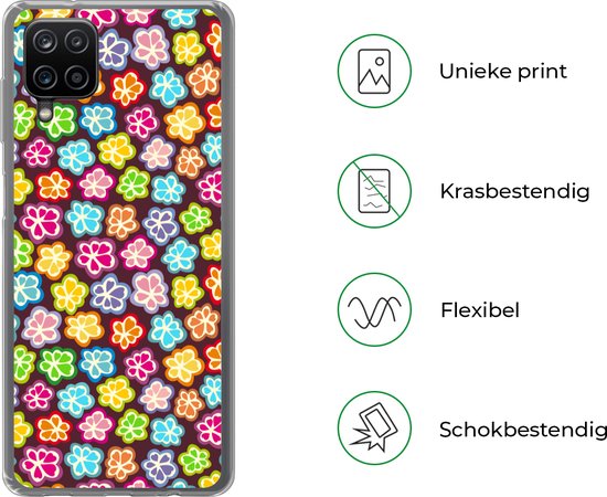 Coque Samsung Galaxy A12 - Filles - Bloem - Motifs - Coque de téléphone en Siliconen -
