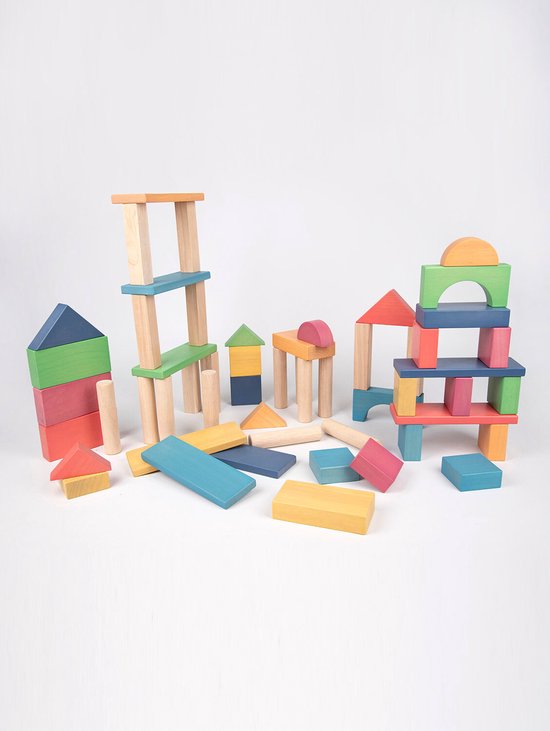 Regenboog Houten Jumbo Blokken Set - Pk54 - Bouwblokken van Melissa & Doug — afbeelding 3