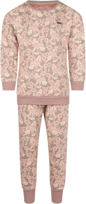 Charlie Choe meisjes pyjama aop Grey Brown