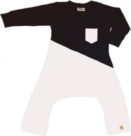 Spreid/ Pavlik/ Gips onesie zwart met wit