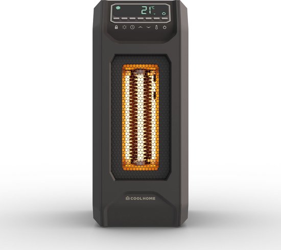 CoolHome IH22 Infrarood Kachel - Elektrische kachel met afstandsbediening - 1500W - tot 20m2 -Zwart