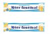 Oktoberfest 2x Oktoberfest/bierfeest mega vlaggen met blonde dame 40 x 180 cm - Feestartikelen welkomstborden versiering
