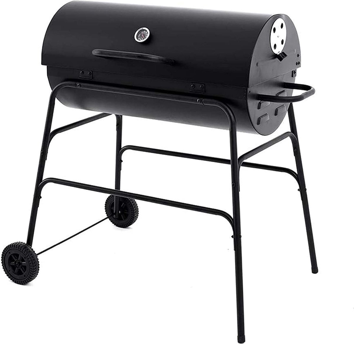 XL Houtskool Barbecue - BBQ - Verrijdbaar - Cilindervorm - Buitenkeuken