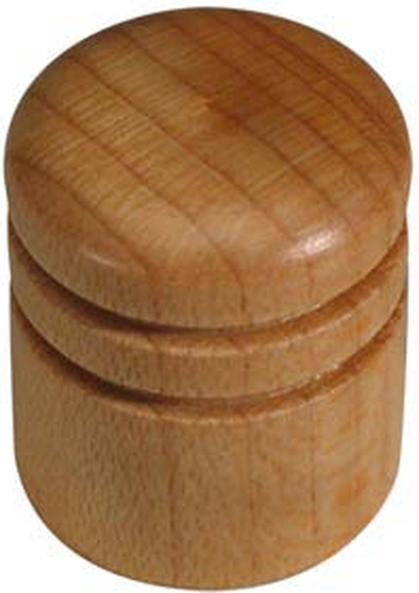 dome knob, wood, 2 rings, 15x18mm, maple
