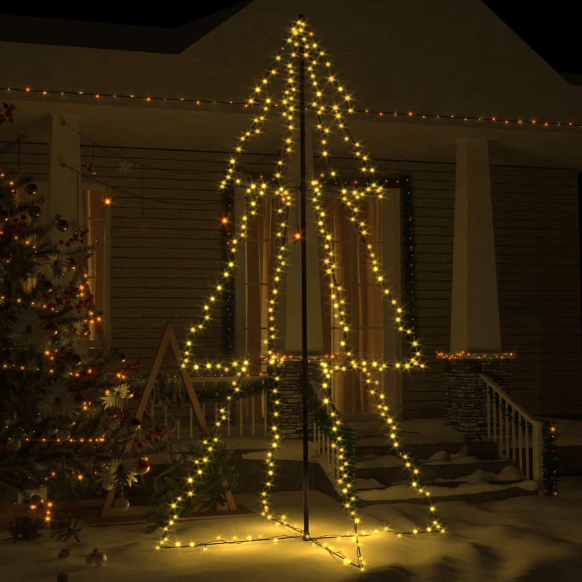 Prolenta Premium - Kegelkerstboom 300 LED's binnen en buiten 120x220 cm