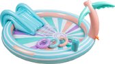 Swim Essentials Play Pool avec toboggan - Piscine pour enfants - Arc-en-ciel - 210 x 150 cm