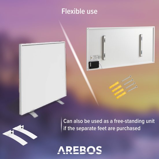 AREBOS Infrarood Verwarmingspaneel - 700W - Wifi - Infrarood paneel met thermostaat - Arebos