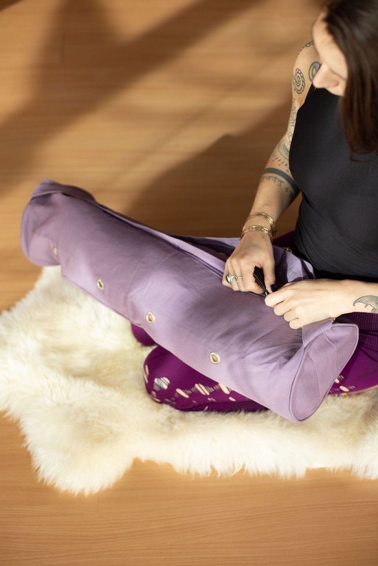 Yogatas met trekkoord katoen eco lavendelpaars - Lotus van Lotus — afbeelding 3