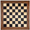 Afbeelding van het spelletje Luxe schaakbord zwart en esdoorn 55 cm met walnoot rand - veldmaat 55 mm - maat 6