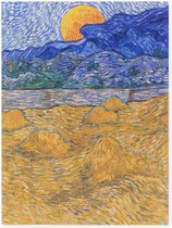 Softcover kunst schetsboek, Kröller-Müller Museum, Landschap met korenschelven, Vincent van Gogh