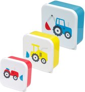 Brooddoos /. lunchbox traktor set van 3 - Puckator