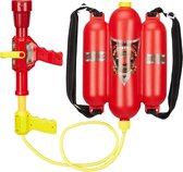 Relaxdays pistolet à eau pompiers - avec sac à dos et réservoir - speelgoed extincteur - enfants