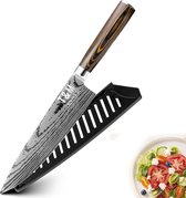 T&M Knives Japans Keukenmes Pakkas 21cm Lemmet - Prachtig Japans Koksmes Van Keihard Geschaafd Staal - Inclusief Cadeaubox