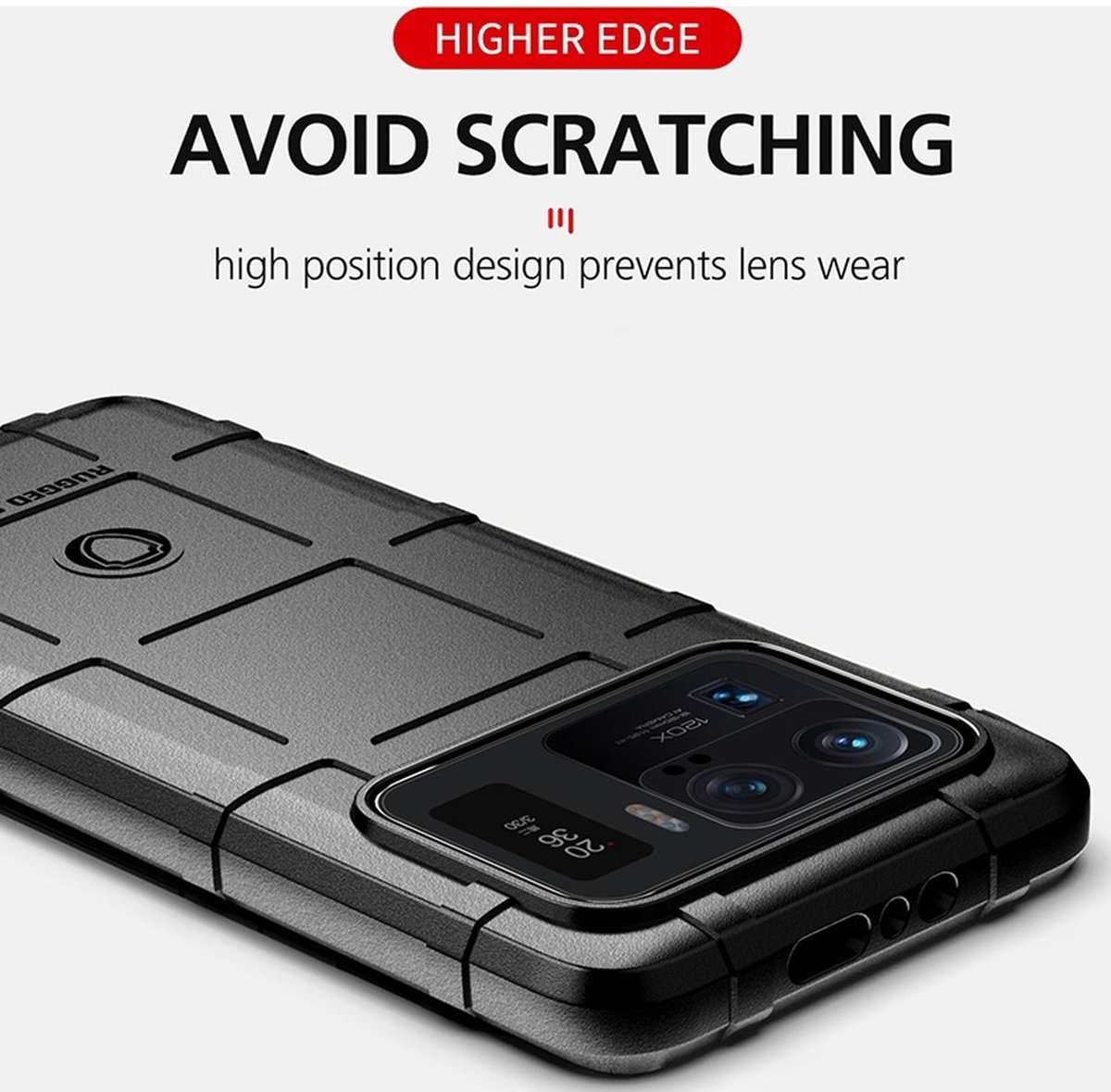 Mobigear Hoesje geschikt voor Xiaomi Mi 11 Ultra Telefoonhoesje Flexibel TPU | Mobigear Rugged Shield Backcover Shockproof | Schokbestendig Mi 11 Ultra Telefoonhoesje | Anti Shock Proof - Grijs