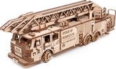 Eco Wood Art - Fire Truck - 3D Houten Puzzel - 37,8x9,8x12,2cm