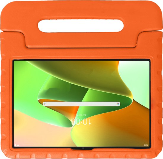 Lenovo Tab M10 Plus (3ème génération) Coque Bumper Kids avec protection d'écran - Housse Lenovo Tab M10 Plus antichoc - Oranje