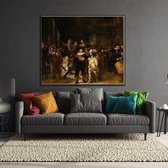 Wanddecoratie / Schilderij / Poster / Doek / Schilderstuk / Muurdecoratie / Fotokunst / Tafereel Nachtwacht - Rembrandt van Rijn gedrukt op Dibond