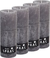 SPAAS Kaarsen - Rustieke stompkaarsen 70/190 mm - Taupe - Set van 4 - ± 95 Branduren