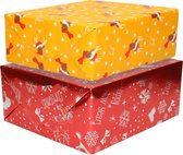 Bellatio Decorations Kerst cadeaupapier mixprint 250x70cm - 6x rollen