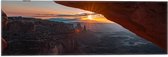 WallClassics - Vlag - Zonsondergang bij Canyonlands Nationaal Park - 60x20 cm Foto op Polyester Vlag