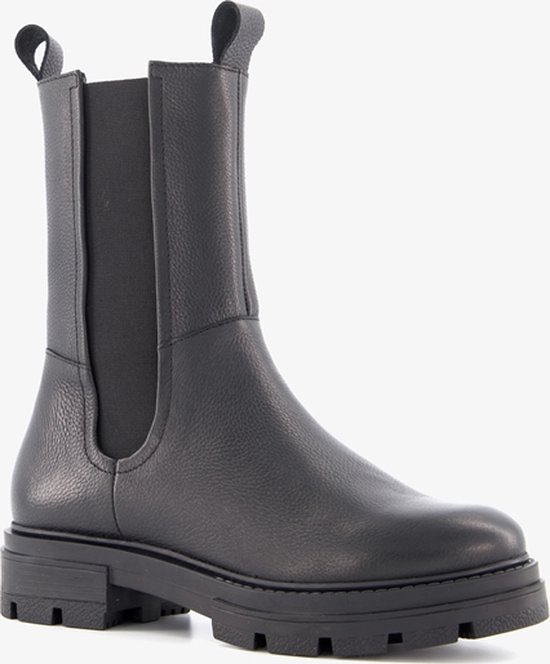 Harper dames leren chelsea boots - Zwart - Maat 37 - Echt leer | bol.com