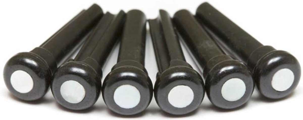 Akoestische Gitaar 6 Brugpen Set Graphtech PP-2044-00 zwart parelmoer