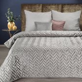 Couvre-lit de luxe Oneiro AGATA Type 1 Taupe/or - 170 x 210 cm - couvre-lit 2 personnes - beige - literie - chambre - couvre-lits - couvertures - salon - couchage