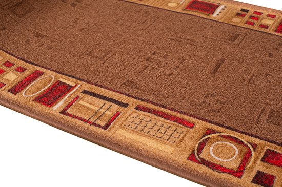 Tapiso Tapis en Caoutchouc Antidérapant Tapis en Caoutchouc Couloir Beige Taille de Tapis - 100x1450