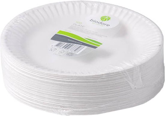 Foto: Depa bord klein rond 1 vaks karton 15cm wit 100 stuks