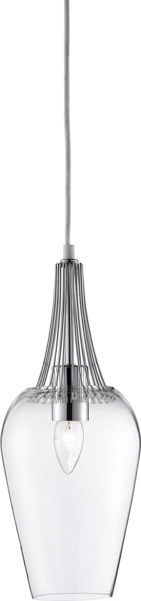 Landelijke Hanglamp - Bussandri Exclusive - Metaal - Landelijk - E27 - L: 16cm - Voor Binnen - Woonkamer - Eetkamer - Zilver