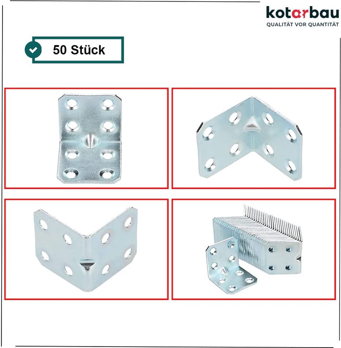 Connecteur D'angle Galvanisé Pour Bois - Charge Lourde - Pour Charpente, Terrasse, Passerelle