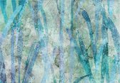 Fotobehangkoning - Behang - Vliesbehang - Fotobehang - Liquid Nature - Abstract - Kunst - Schildering - Planten - 100 x 70 cm