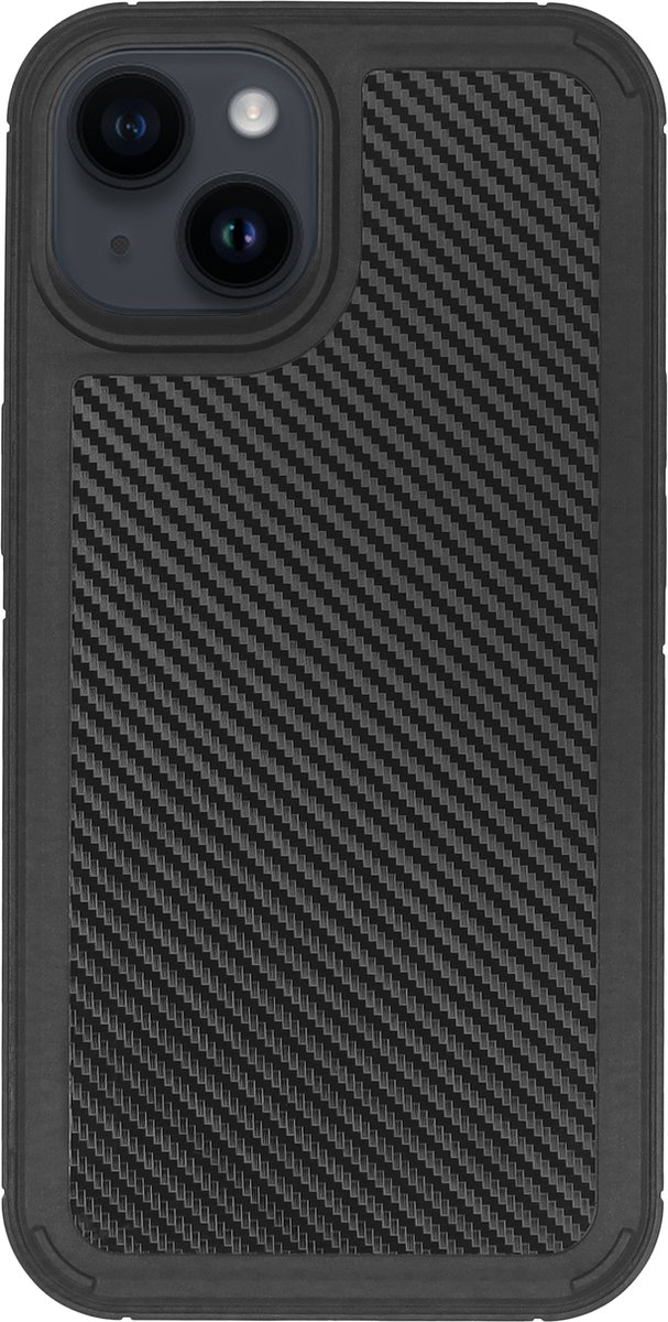 BMAX Carbon soft case hoesje geschikt voor Apple iPhone 14 - Telefoonaccessoires - Telefoonhoesjes - Telefonie & Accessoires - Soft cover - Telefoonhoesje - Beschermhoesje - Telefoonbescherming - Zwart