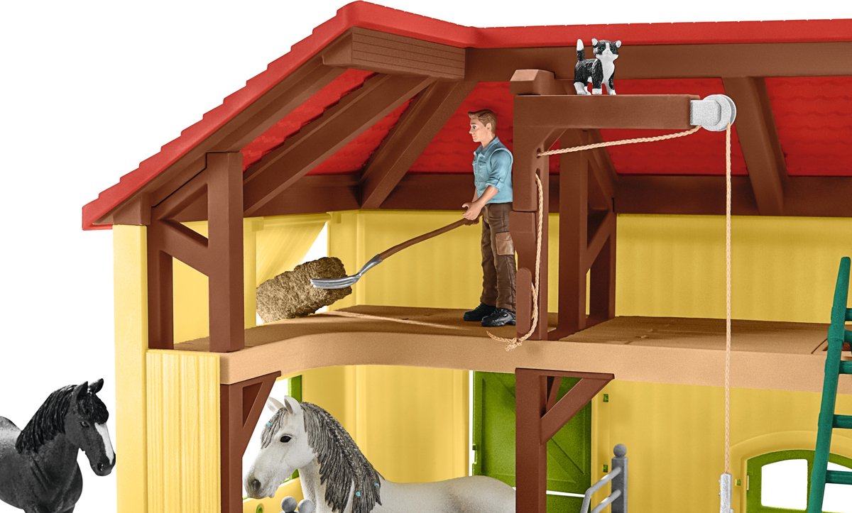 schleich FARM WORLD - Paardenstal - Paarden Speelgoed - 2 Paarden en Boerderij Speelfiguren - 82 onderdelen — afbeelding 20