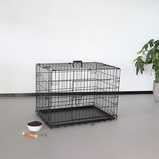 Hondenbench 2 deurs - Zwart - 76 x 45 x 51 cm