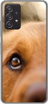 Geschikt voor Samsung Galaxy A33 5G hoesje - De twinkeling in het oog van de Golden Retriever - Siliconen Telefoonhoesje