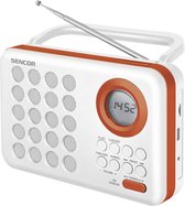 Sencor SRD 220 WOR Digital FM Radio Horloge Numérique Orange, Blanc