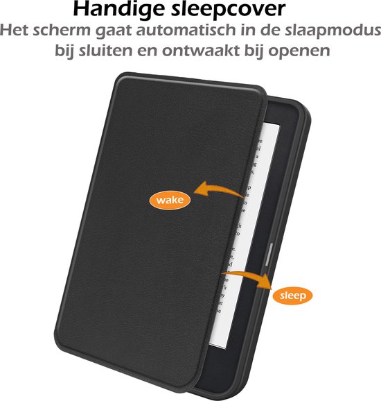 Hoesje Geschikt voor Kobo Clara 2E Hoes Book Case - Hoes Geschikt voor Kobo Clara 2E Hoesje Book Cover - Zwart van Hoesje  — afbeelding 5